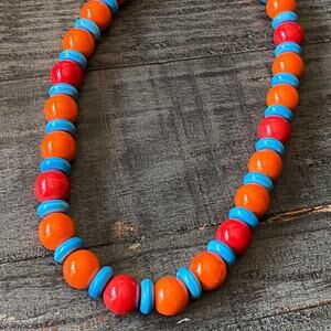NEW Ceramic Beaded Statement Necklace